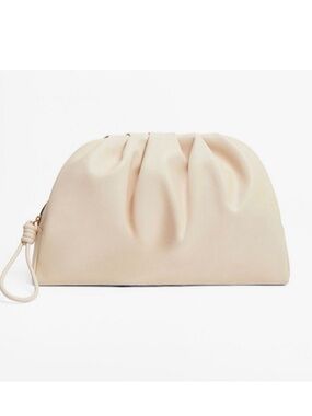 MANGO Women's Pleated Volume Clutch